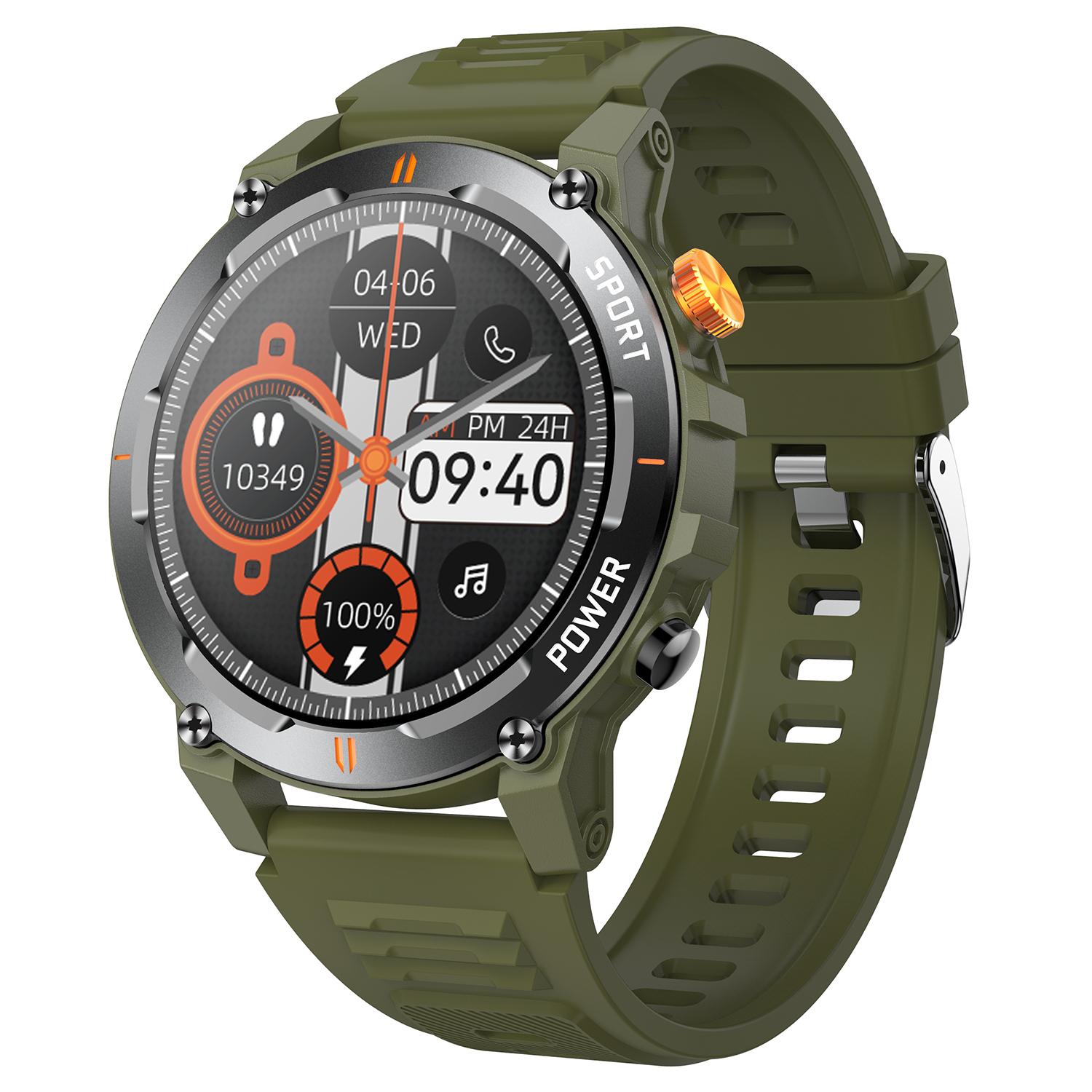 

J300 1.52-inch Smart Watch Bluetooth-compatible Calling Health Monitoring Outdoor Sports Watch Green