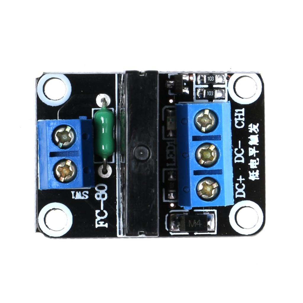 1 Channel 5V Low Level Trigger Solid State Relay Module with Fuse, 1 Way 250V 2A for Industrial Control Applications