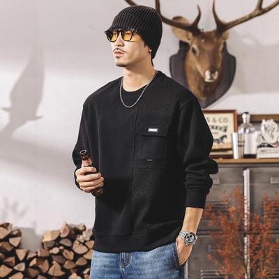 Men's 2025 Retro Fleece-Lined Jacquard Hoodie – Cat's Eye Design, Trendy Loose Fit, Plus Size for Spring/Autumn