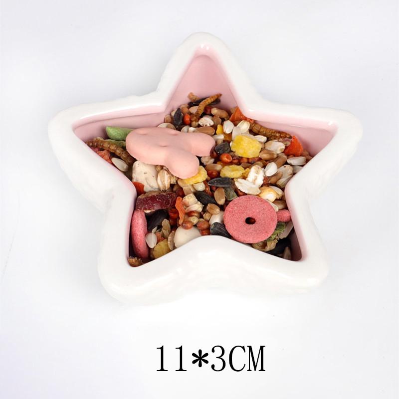 Hamster Ceramic Feeding Bowl Feeding Basin Guinea Pig Chinchilla Hedgehog Small Pet Round Bowl Food Water Feeder