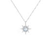 925 Sterling Silber Gliederkette Mondstein Stern Anhänger Halsketten für Frauen Hochzeitsschmuck Geschenk Choker dz070