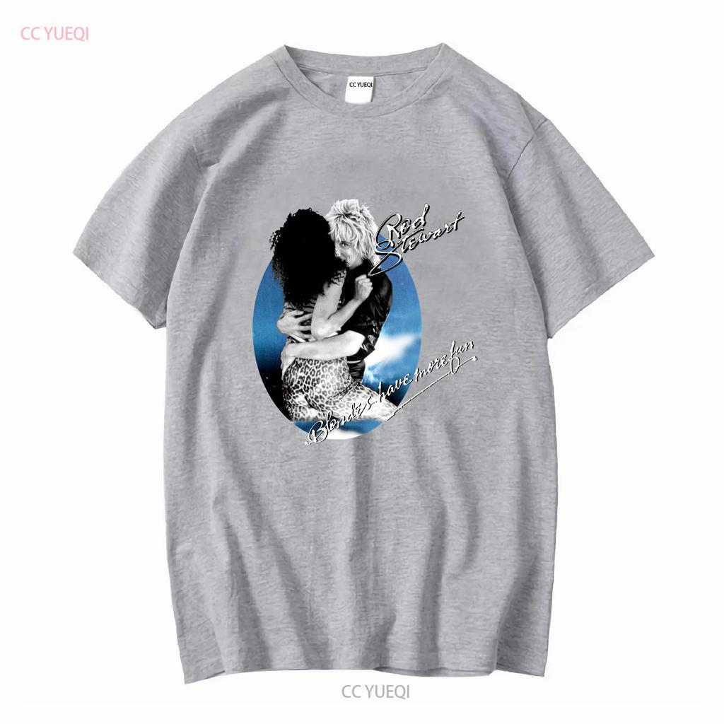 ROD STEWART 1979 Style CONCERT T Shirt Light Blue Size S 5XL LI586 Long or Short Sleeves Vintage Washed Slightly Fashion