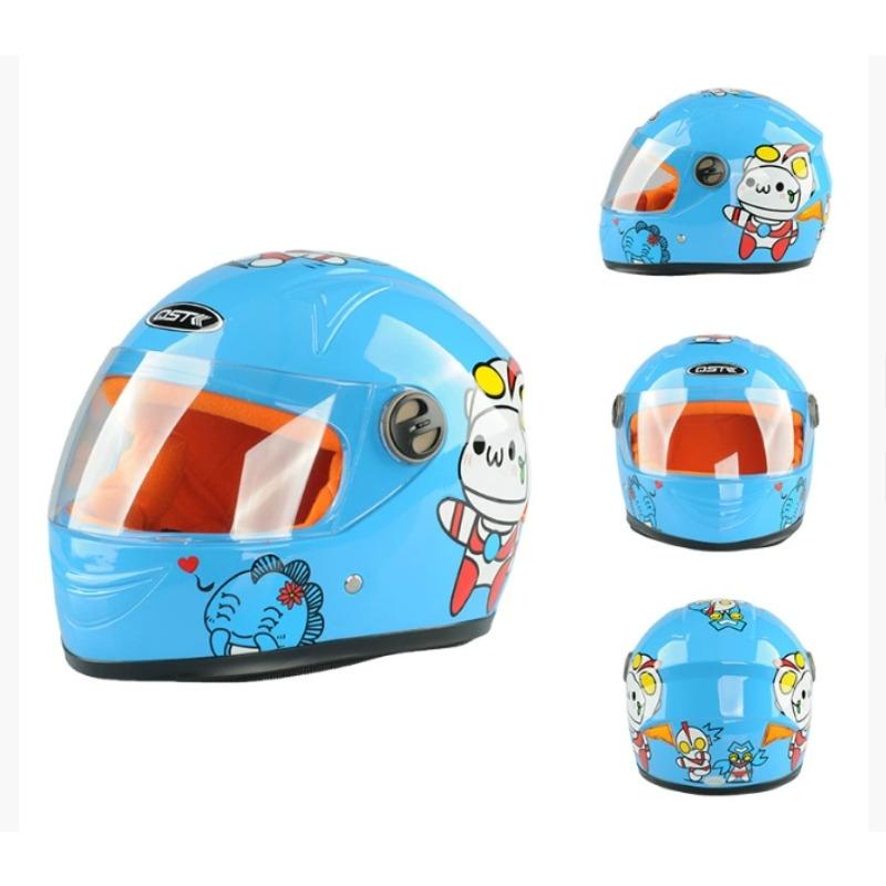 

Children Helmet Motorcycle Helmets Scooter Helmet Sunshade Sun Protection Crash Helmet Boy and Girl Kid Lovely 42-52CM M рожевий