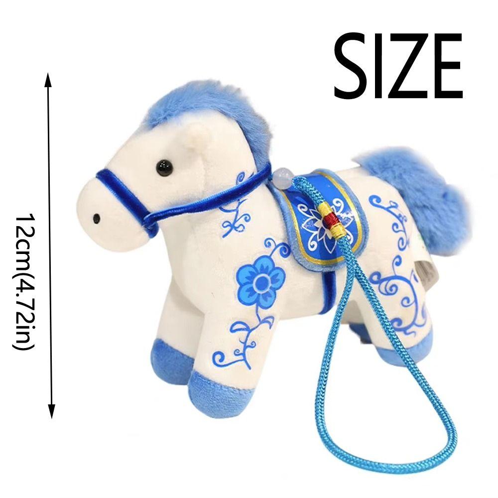 Cute Stuffed Animal Horse Kawaii Zodiac Pony Figurine Plush Horse Doll Pendant Chinese Zodiac