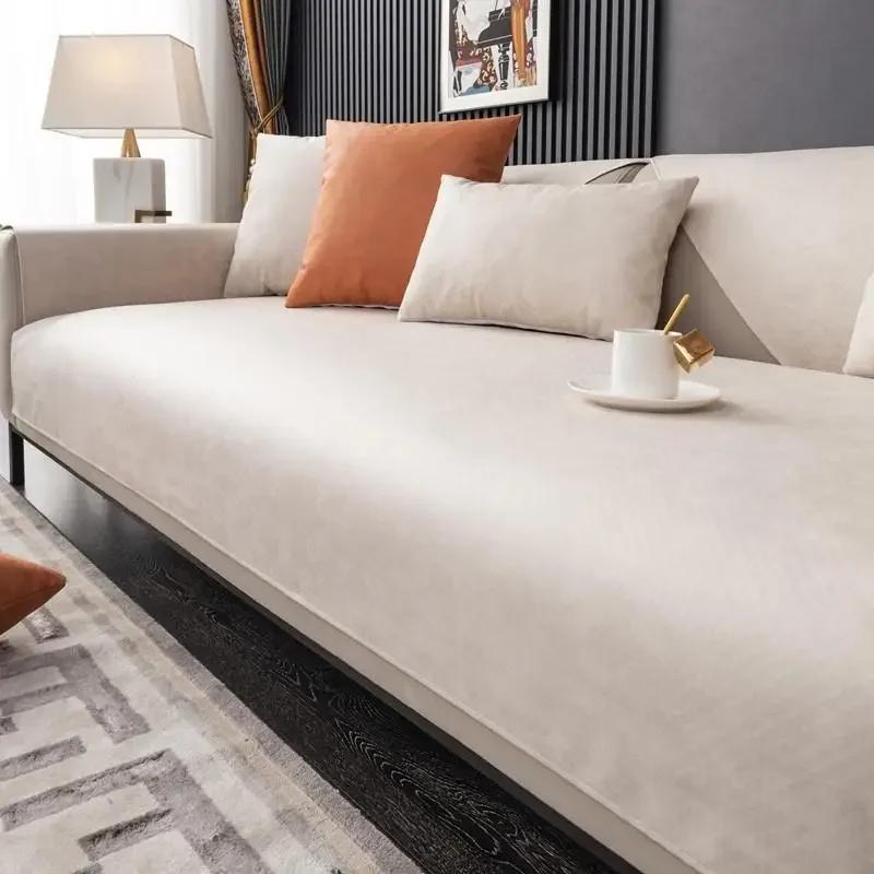 Unifarbene Sofabezüge Zuhause Wasserdicht Universal für Alle Jahreszeiten Stuhlhusse Mehrere Größen Rutschfeste Matte Wohnzimmerdeko