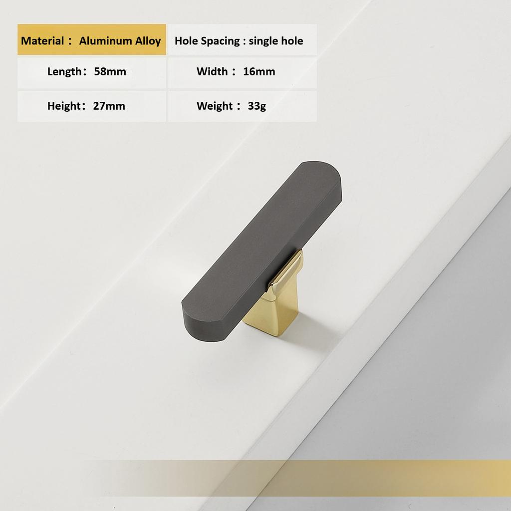 Nordic Gold Gray Cabinet Handles & Knobs - Modern Decorative Hardware Pulls for Kitchen/Dresser/Wardrobe/Furniture Door