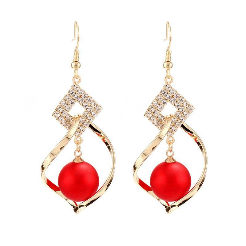 New Earrings, Versatile Earrings, Silver Needle Ear Buckles, Premium Earrings, Red Cherry Design Stud Earrings Temperament