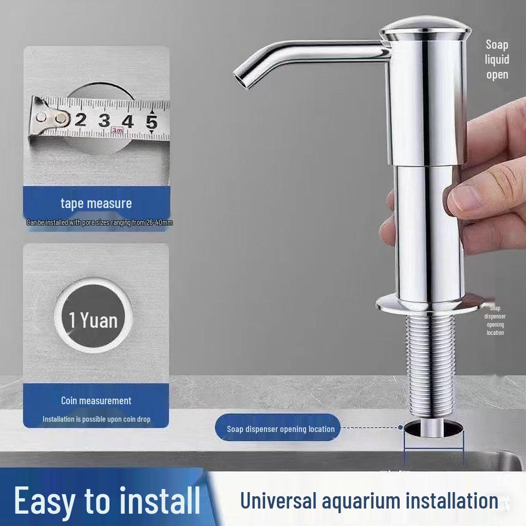 Aquarium Soap Dispenser Extension - Kitchen Sink Press Pump for Dish Detergent