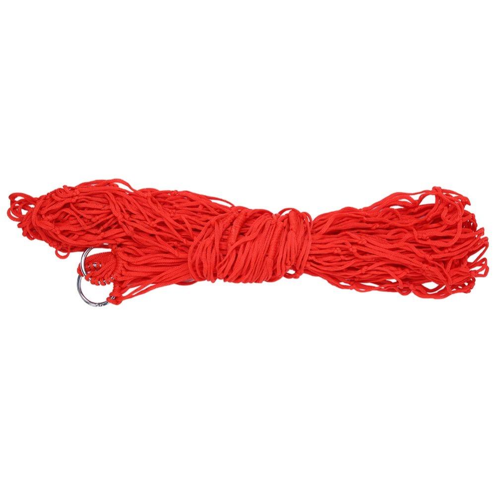 Durable Strong Load-Bearing Capacity Swing Hanging Bed Smooth Net Colorful Nylon Mesh Hammock Swing Hanging Rope Hammock Hiking