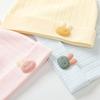 Lovely Newborn Hospital Hat Preemie Boys Girls Beanie Solid with Bear Pattern Infant Baby Hats for Spring Autumn Gift
