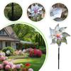 Material Easy Installation Windmill Multi-Purpose Decoration Windmill Sparkling Octagonal Laser Windmill Dur-able Outdoor