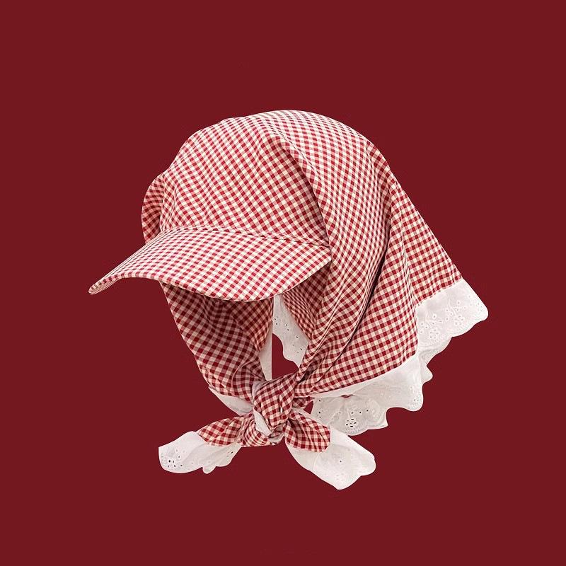 Women's Wide-Brimmed Baseball Cap - 2025 Summer Sun Protection Hat with Korean Style Bowknot, Flattering Design for a Slimmer Face
