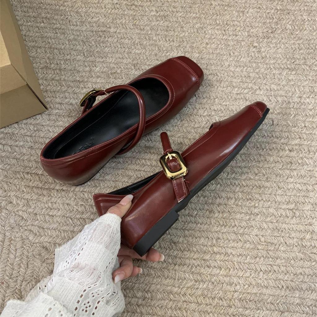 Small inner height increase silver Mary Jane shoes women's spring 2025 new French round head light mouth single shoes