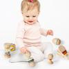 Infant and Toddler Wooden Toys 7-piece Set, Listening and Grasping Toys, Rattles, Rain Barrels, Rattles, Baby Holiday Gifts
