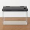 Desktop Aquarium with Dark Lid Covered RoundedCorner Acrylic SpaceSaving Clear tank