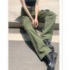 Jeans High Waisted Loose 2022 Women's Vintage Wide Leg Cargo Jeans High Street Retro Straight Leg Women's Patchwork Cargo Jeans