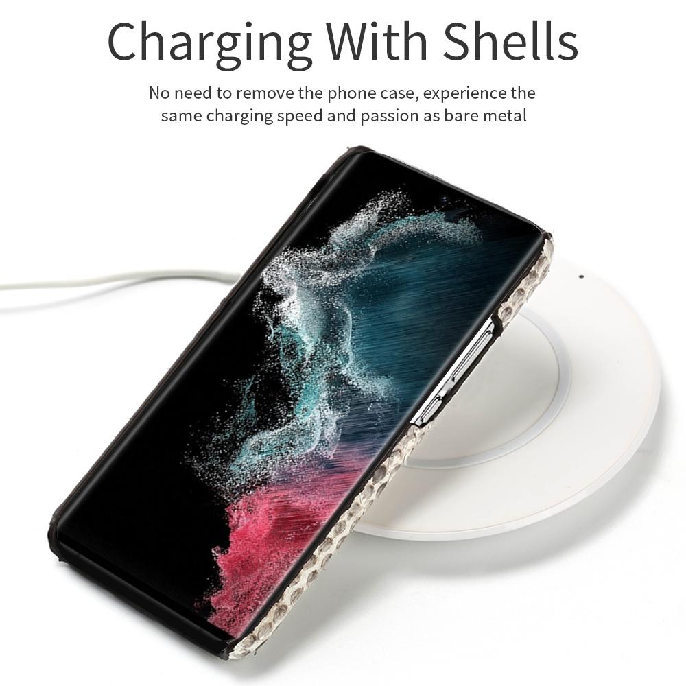 Genuine Python Leather Phone Case for Samsung galaxy S26 S25 S23 S22 S21 S24 Ultra S26 Plus A55 5G Luxury Snakeskins Back Cover