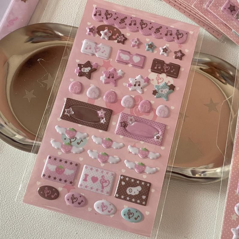 1Piece Cute Bubble Wings Y2K Sticker For Phone Camera Luggage Journal Sticker Kawaii Decoration Sticker Gift