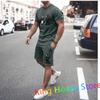 Men Summer Tracksuit 2 Piece Sets The Crown King 3D Print Jogging Set Fashion Men's Oversized Beach Sportwear Outfits Suits 6XL