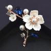 1Pc Elegant Plum Brooch Jewelry Bouquet Large Safety Pin Gift KTJ