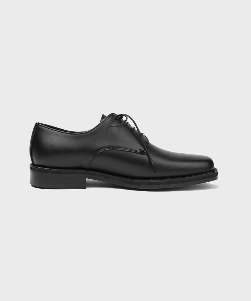 Firenze Atelier [Vibram] Merlin_Minimal Semi-Square Derby 8430 [Black Fg]