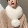 Faux Fox Fur Scarf for Women - Versatile Short Scarf for Autumn and Winter Elegant Neck Warmer