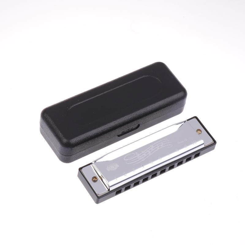Harmonica Key Of C 10 Hole Diatonic Harmonica C With Case For Beginner Students Kids Gift Metal Harmonica
