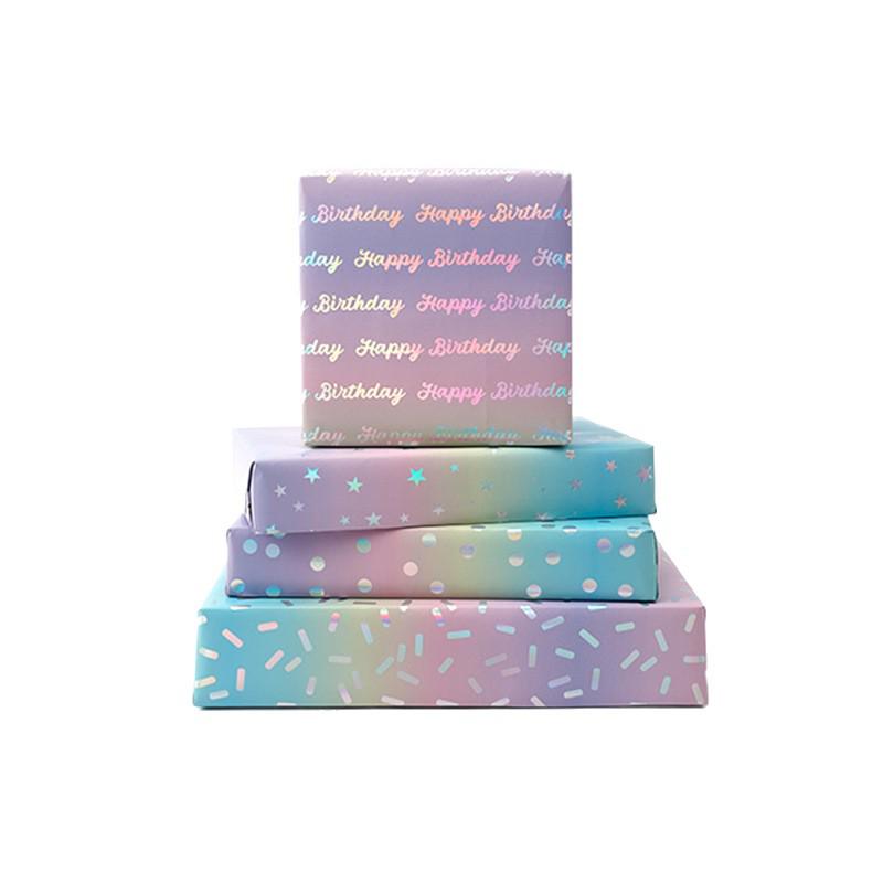 Valentine's & Birthday Laser-Printed Aluminum Foil Large Gift Wrap Paper