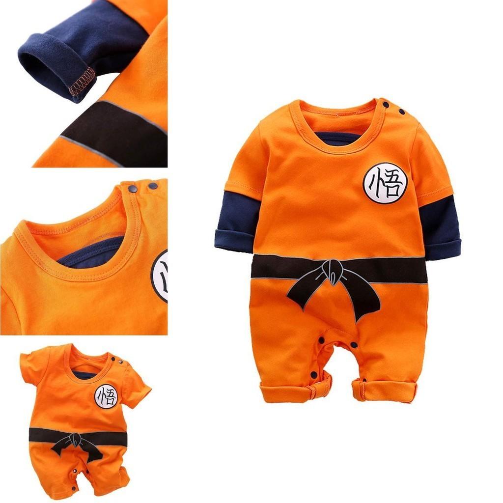 Adorable Newborn Baby Boys Dragon Ball Z Cosplay Romper Bodysuit For Halloween