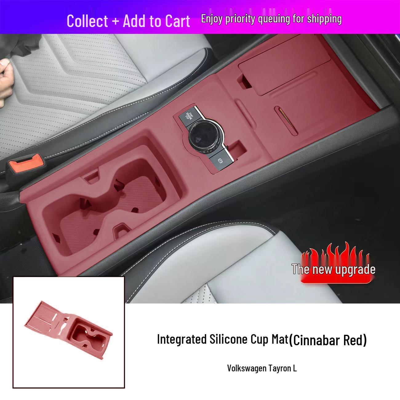 Volkswagen Tayron L: Silicone Central Control Cover, Cup Holder, & Gear Shift Scratch Protector for 25 Models