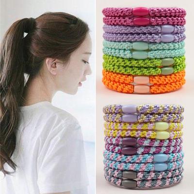 10pcs Fashion Woven Headband Sweet Hair Rope Hair Accessories Ponytail Holders  For Women