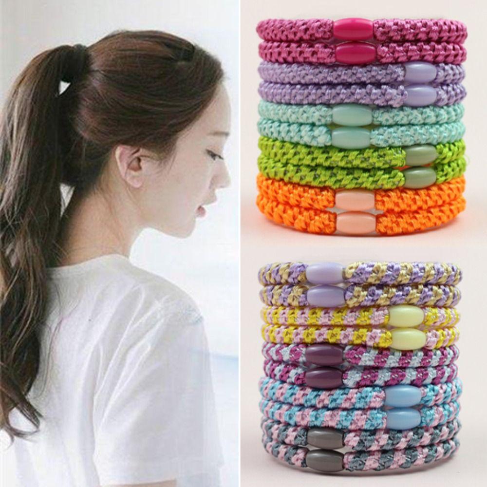 10pcs Sweet Elastic Rubber Bands Fashion Hair Rope Hair Accessories Ponytail Holders For Women