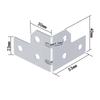 Flight Case Corner Brackets 4/8Pcs L Angle Codes, 6 Hole Right Angle Protector Aluminum Case Hardware Tour Box Reinforcement Kit