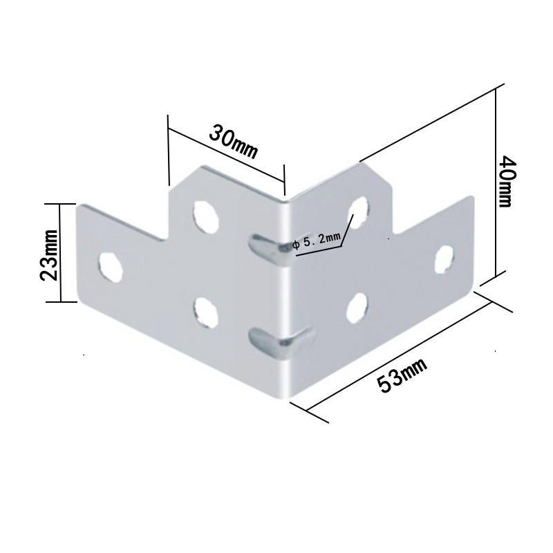 

4/8Pcs L Brace Angle Code Flight Case L Brace Tour Case Side Corner Protector 6 Hole Right Angle Code Angle Fixed Brackets