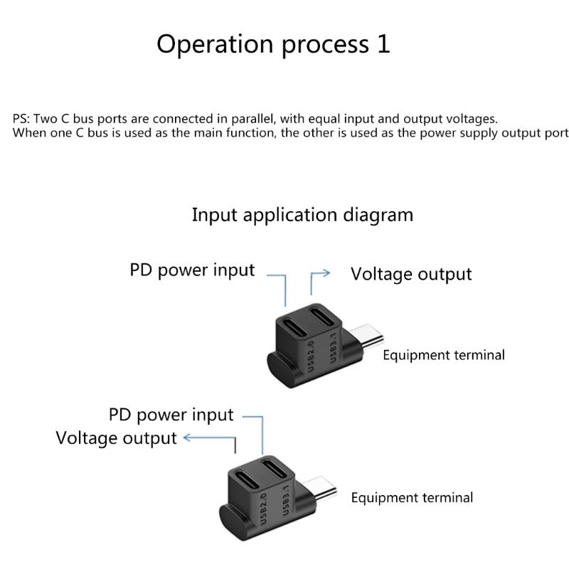 2-in-1-Winkeladapter USB C Typ-C Stecker auf Buchse Spielkonsole Datenverlängerungskonverter für Steam Deck Phone
