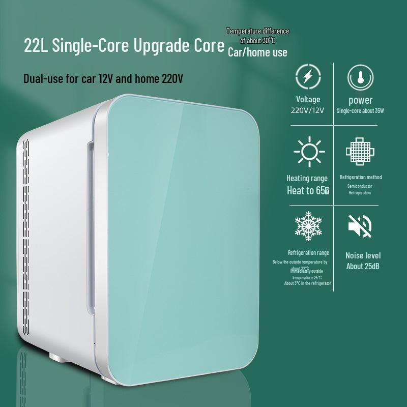 4L Dual-Use Mini Fridge for Car and Home - Ideal for Makeup, Masks, and Cosmetics