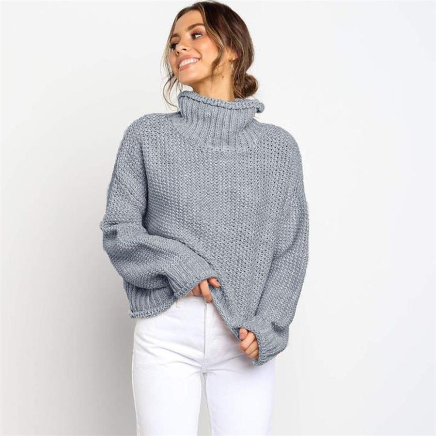Pull tricoté pour femme, pull-over, tricot, femme, pull-over, confortable, hiver, automne, surdimensionné, décontracté