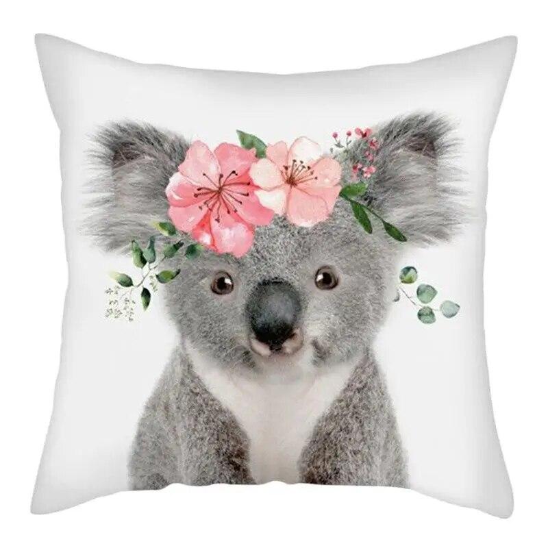 45x45cm Cute Koala Cushion Cover Cartoon Animal  Pillow  Sofa Seat Lumbar     Home Decoration