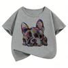 Vintage Dog Retro Graphic Kids Tshirts Summer Short Sleeve Tees Cartoon Animal Boys Girls Clothes Kawaii Tops Children Tshirt