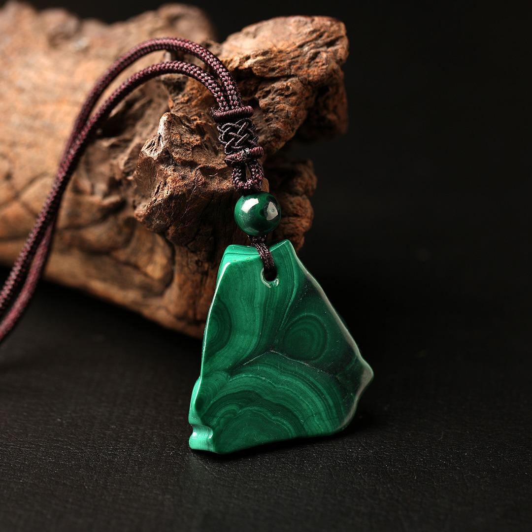 Natural peacock stone, button, no event pendant, cloud necklace, pendant, DIY accessories, accessories, vintage sweater chain Style pattern random