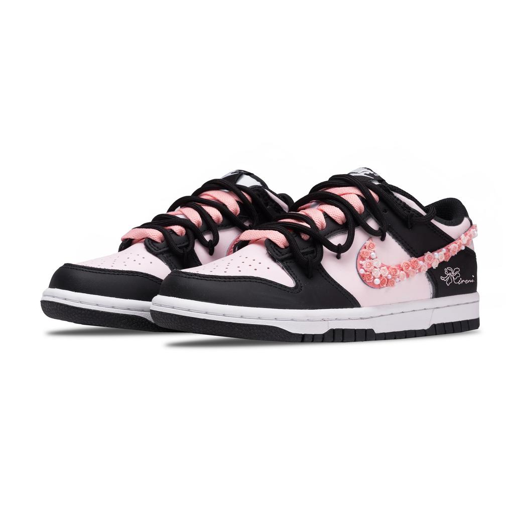 Nike Dunk Skateboard Shoes Women's Low Top Black Pink DD1391-100(Team2086-)