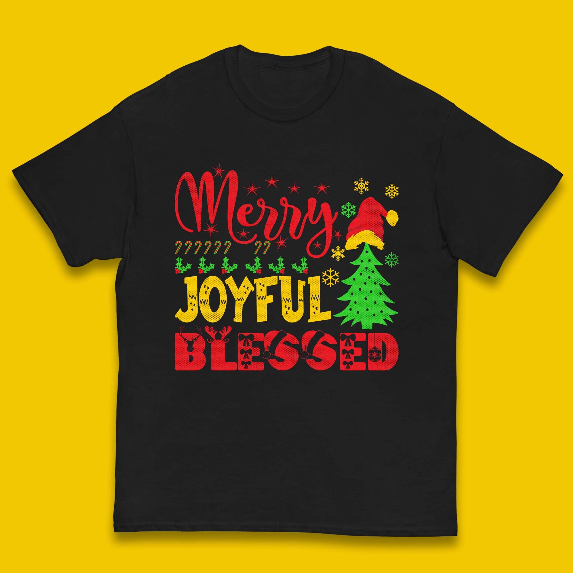 Merry Joyful Blessed Christmas Kids T-Shirt 150