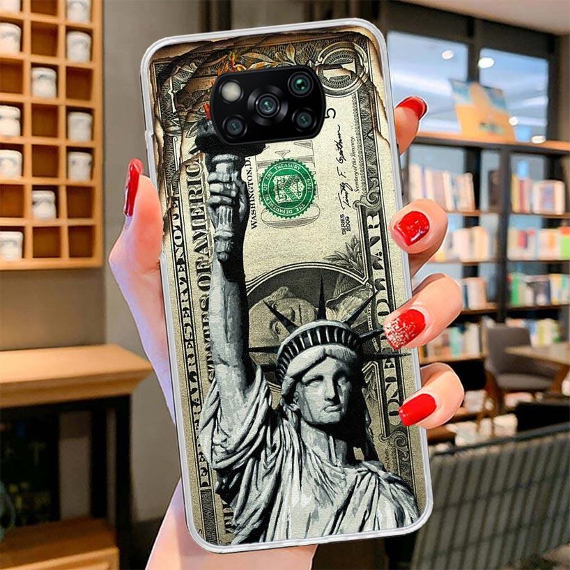Banknote Dollar Cash Money Cover Phone Case For Xiaomi Poco F7 Ultra X7 X6 X5 Pro M7 Redmi 15C 15 13C 13 12C 12 10C 10 9A 9C 9T