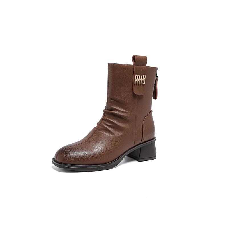 New Women's Shoes for Autumn and Winter: Single Boots, Chunky Heels, Versatile Ankle Boots