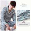Men's Plus Size Pure Cotton Pajama Set - Long Sleeve for Spring, Autumn & Winter 2025
