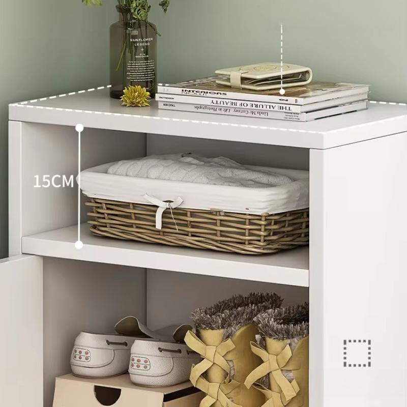 New Home Shoe Cabinet, 2026 Trending Corridor Storage Unit, Simple Small Space Shoe Rack, Narrow Single-Door Storage Shelf