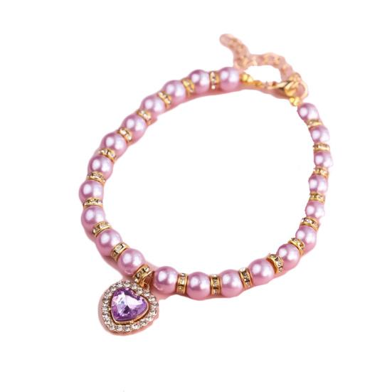 Κολιέ με μαργαριτάρια Αξιολάτρευτη διακοσμητική ρητίνη μαργαριταρένιο κολάρο για κατοικίδια για εξωτερικούς χώρους