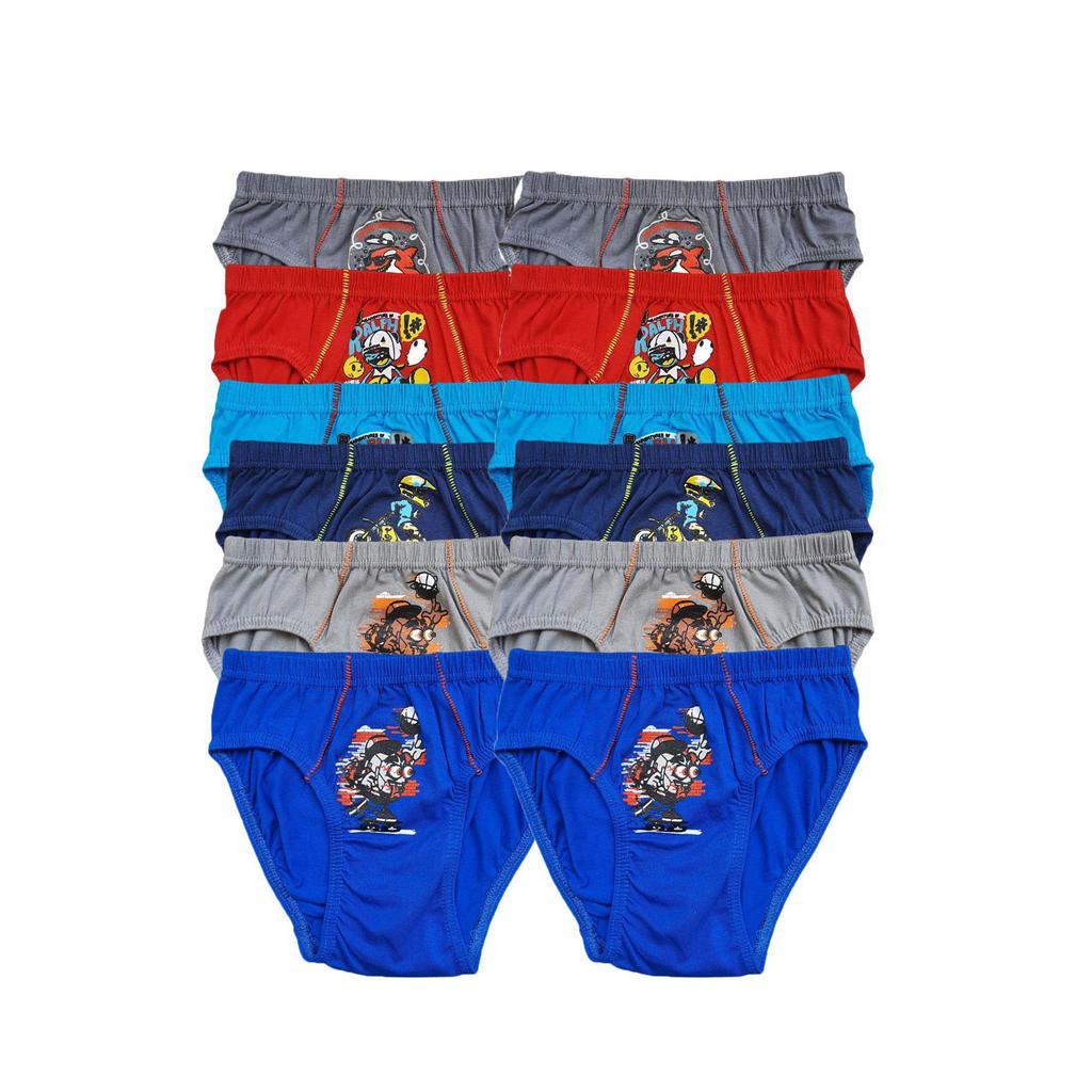 Tutku Bielizna chłopięca wzorzyste figi wsuwane bawełniane 12 szt