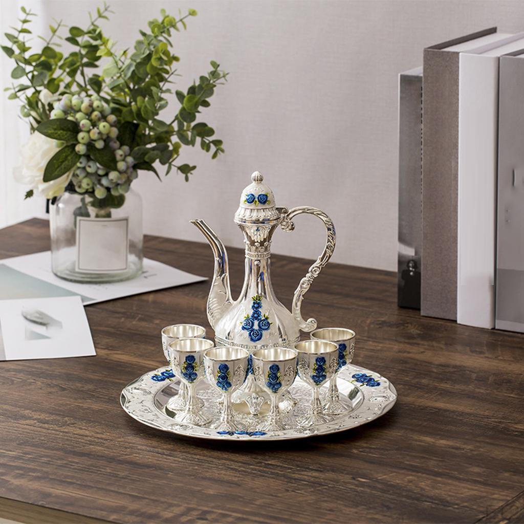 Set 6 Cups Noble Spirits Decorative Dispenser Decoration Collection Plate