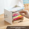 Desktop Organizer Box Marker Stationery Tiered Slanted Insert Storage Rack Large Capacity Plastic Display Box for Students